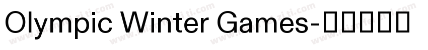 Olympic Winter Games字体转换